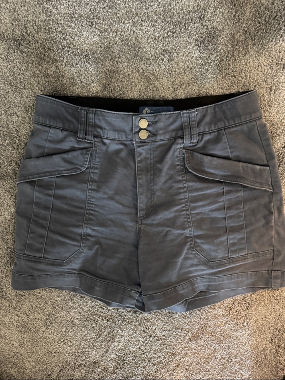 Democracy “Ab”solution Charcoal Gray cargo Shorts women’s size 10